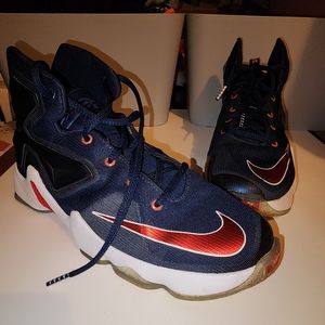 Nike Lebron 13 XIII Midnight Blue Red Size 7Y Youth Shoes Basketball